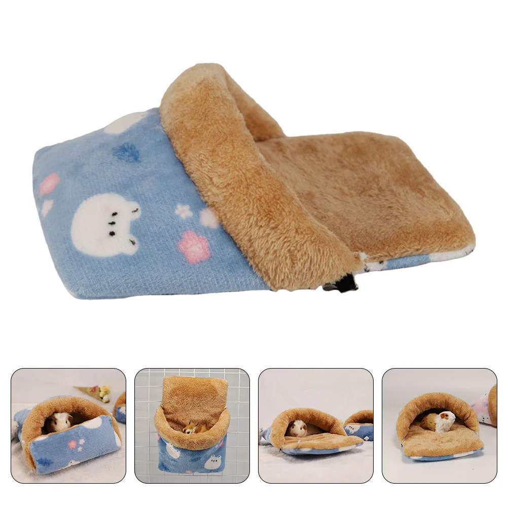 

Bed Hamster Guineawarm Pet Housesleepingbag Pouchcave Bunny Hideout Winter Chinchilla Pets Toys Hiding Rat Rabbit Hedgehog