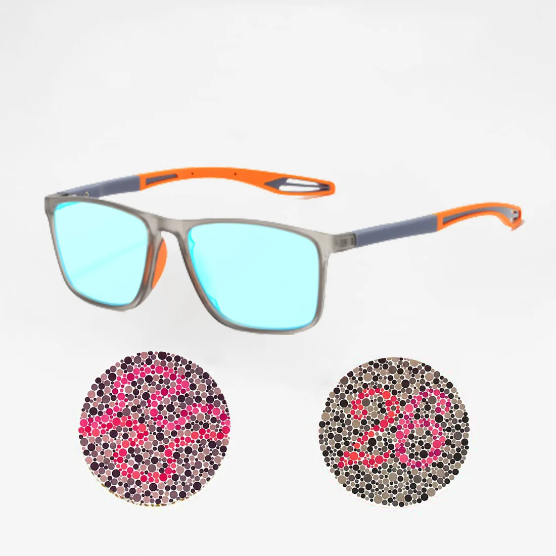 

Цветные очки для ослепления для мужчин и женщин, цветные корректирующие очки для ослепления красного, зеленого цветов, ультралегкие очки для слабого вождения