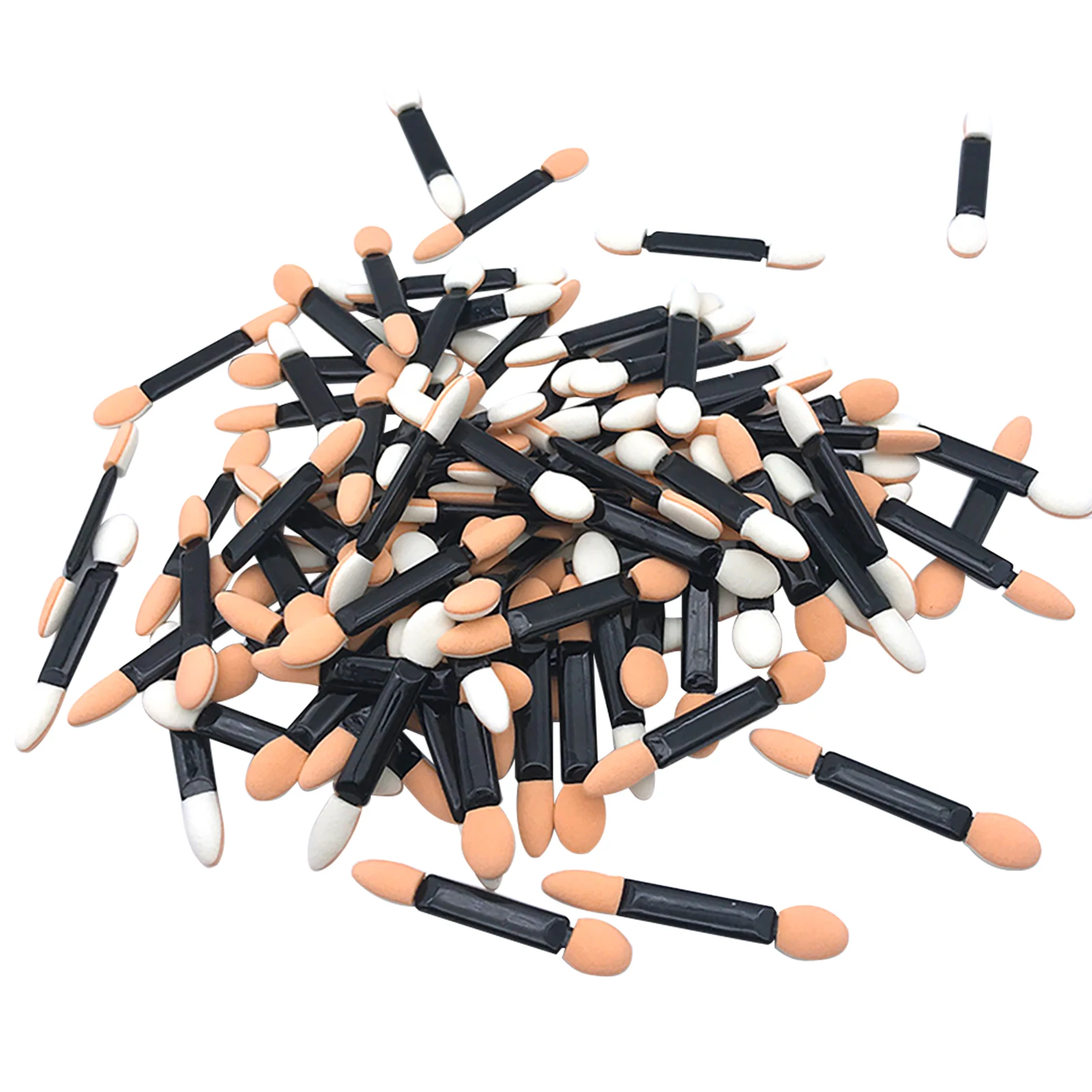 

50pcs Portable Disposable Women Girl Comestic Applicator Professional Performance Double Head Eyeshadow Brush Set Daily Soft Tip
