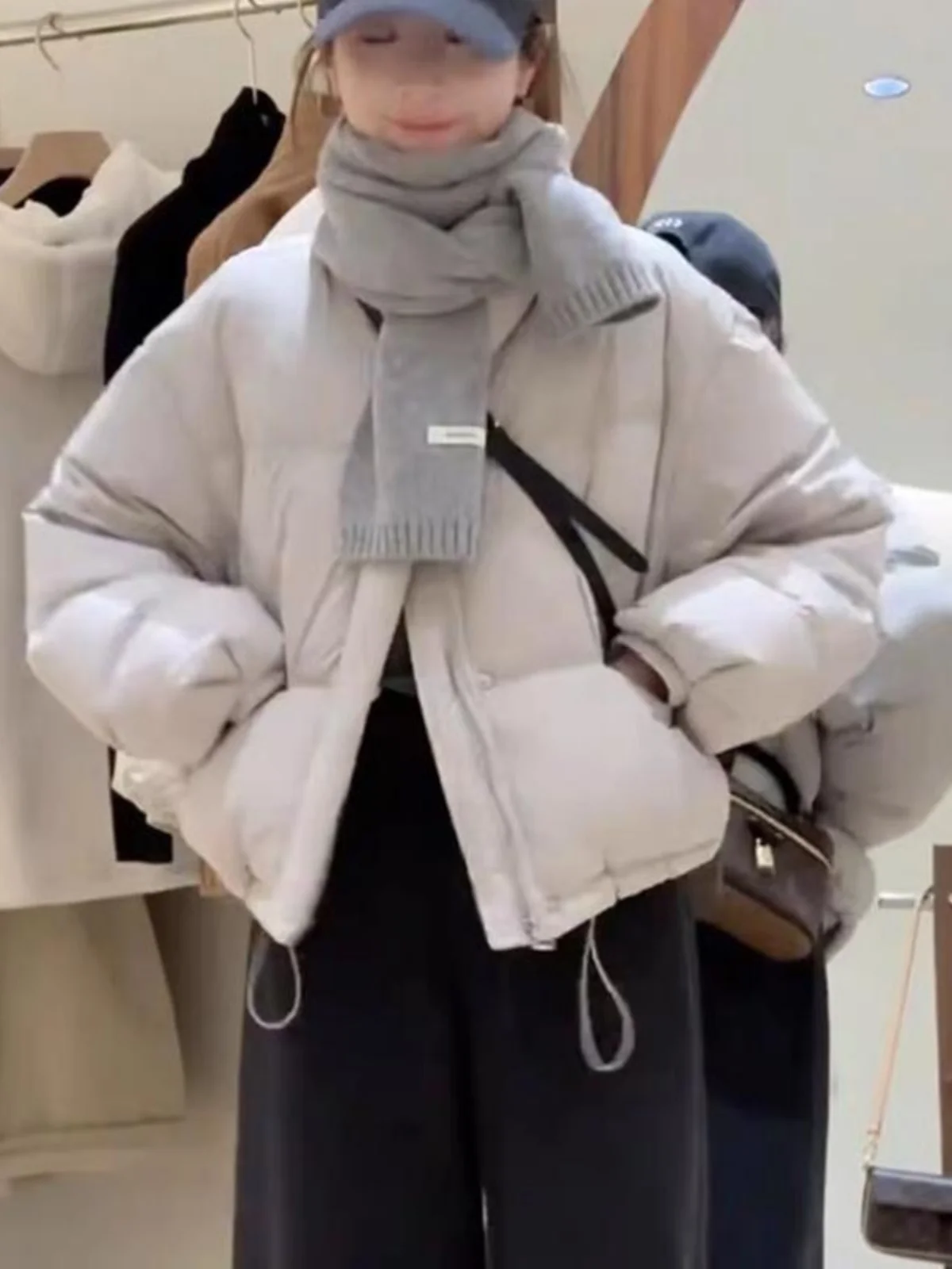 2024 новинка зимы короткий пуховик с воротником-стойкой женский маленький супер