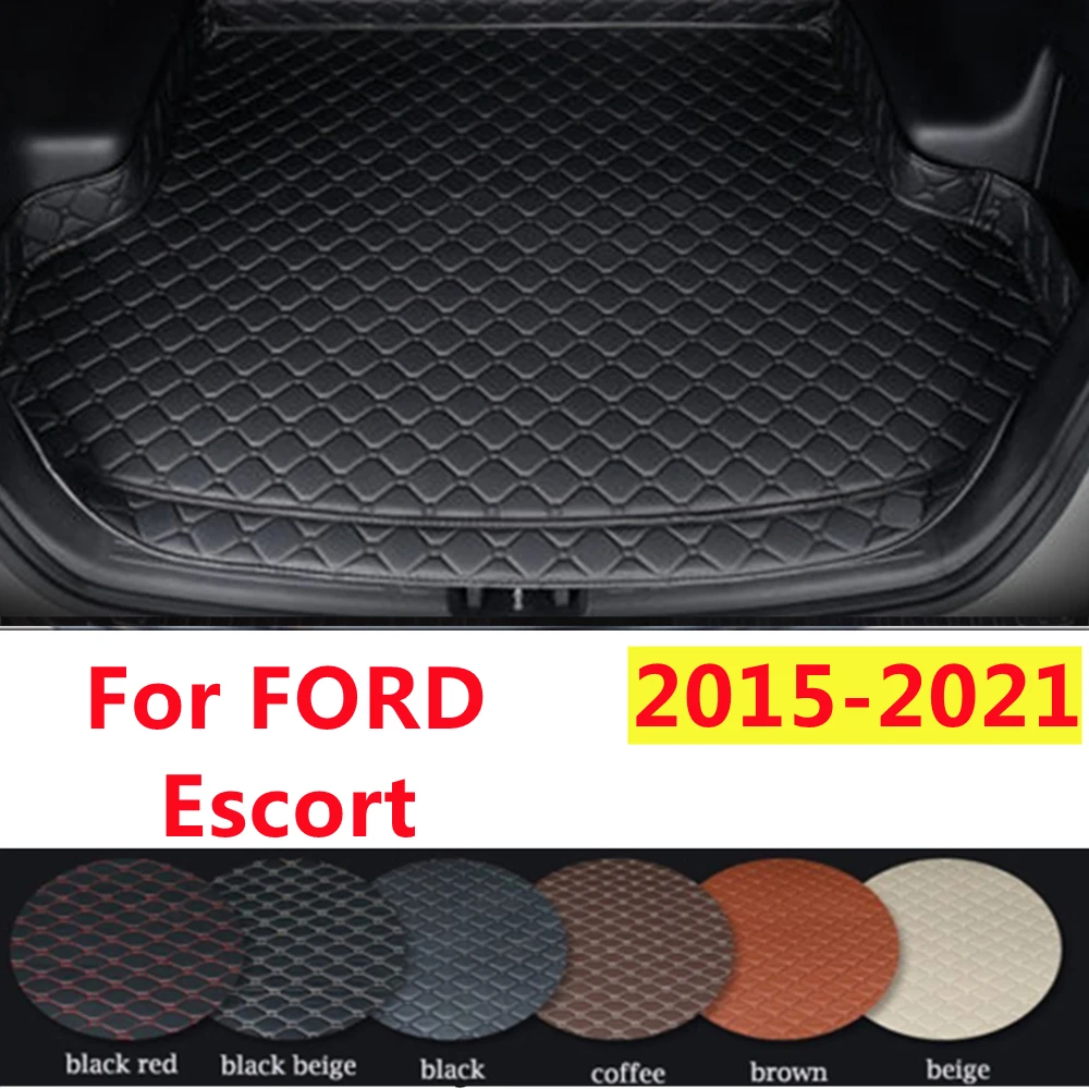 

SJ Высокая сторона на заказ подходит для FORD Escort 2015-19-20-2021 всепогодный водонепроницаемый автомобильный коврик для багажника авто задний грузовой лайнер крышка ковра