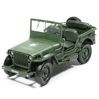 diecast 118 scale model car toy for jeep military tactics car model opening hood panels to reveal the engine for children gift