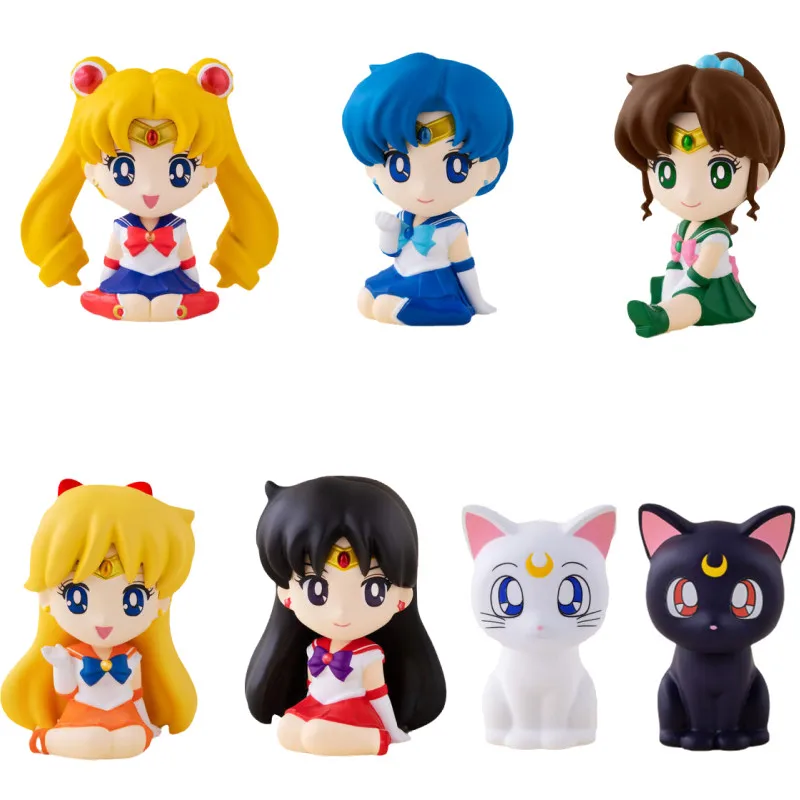 

Bandai Genuine CANDY TOY Sailor Moon Leisure Doll Series Q Version Sailor Mars Anime Action Figure Collect Model Toys Gifts