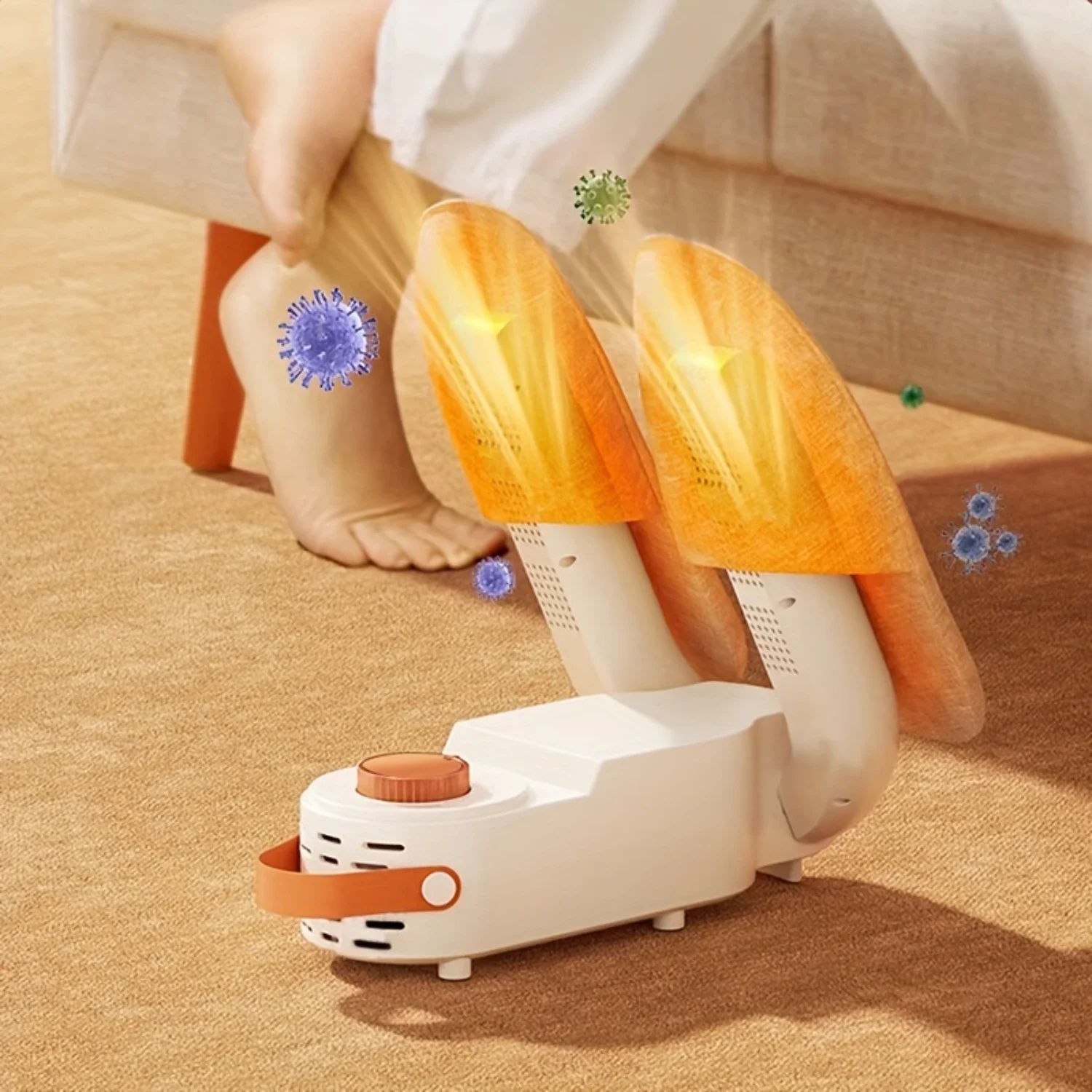 Сушилка для обуви сушилка ног Портативная с двумя положениями и подогревателем