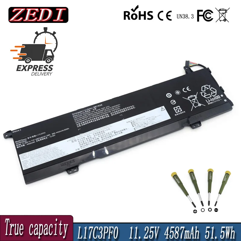 Аккумулятор ZEDI L17C3PE0 L17L3PE0 для ноутбука Lenovo Yoga 730-15IKB 730-15IWL 730-15IKB(81CU) 730-15IWL-81JS Series 4587