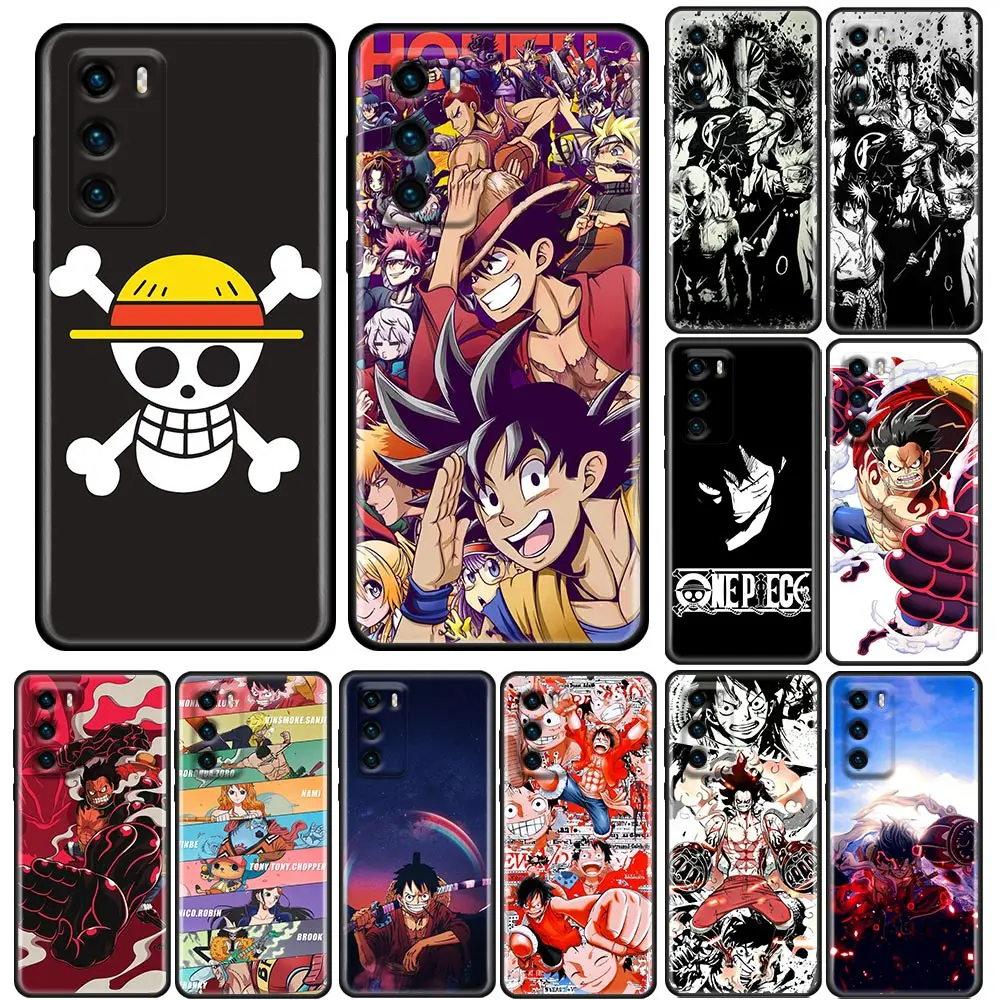 

Luffy One Piece Anime Silicone Phone Case For Huawei P30 P40 P20 P10 Lite P50 Pro P Smart Z 2019 Soft TPU Back Cover Luffy Coque