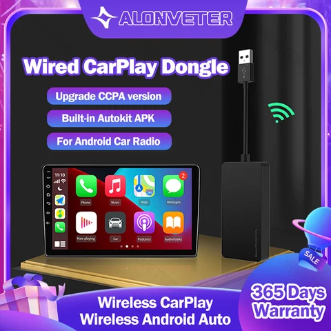 Мини-беспроводной ключ CarPlay для беспроводного Android Auto Android Car Carlinkit Car Play iOS Зеркальный экран Mirrorlink USB-адаптер
