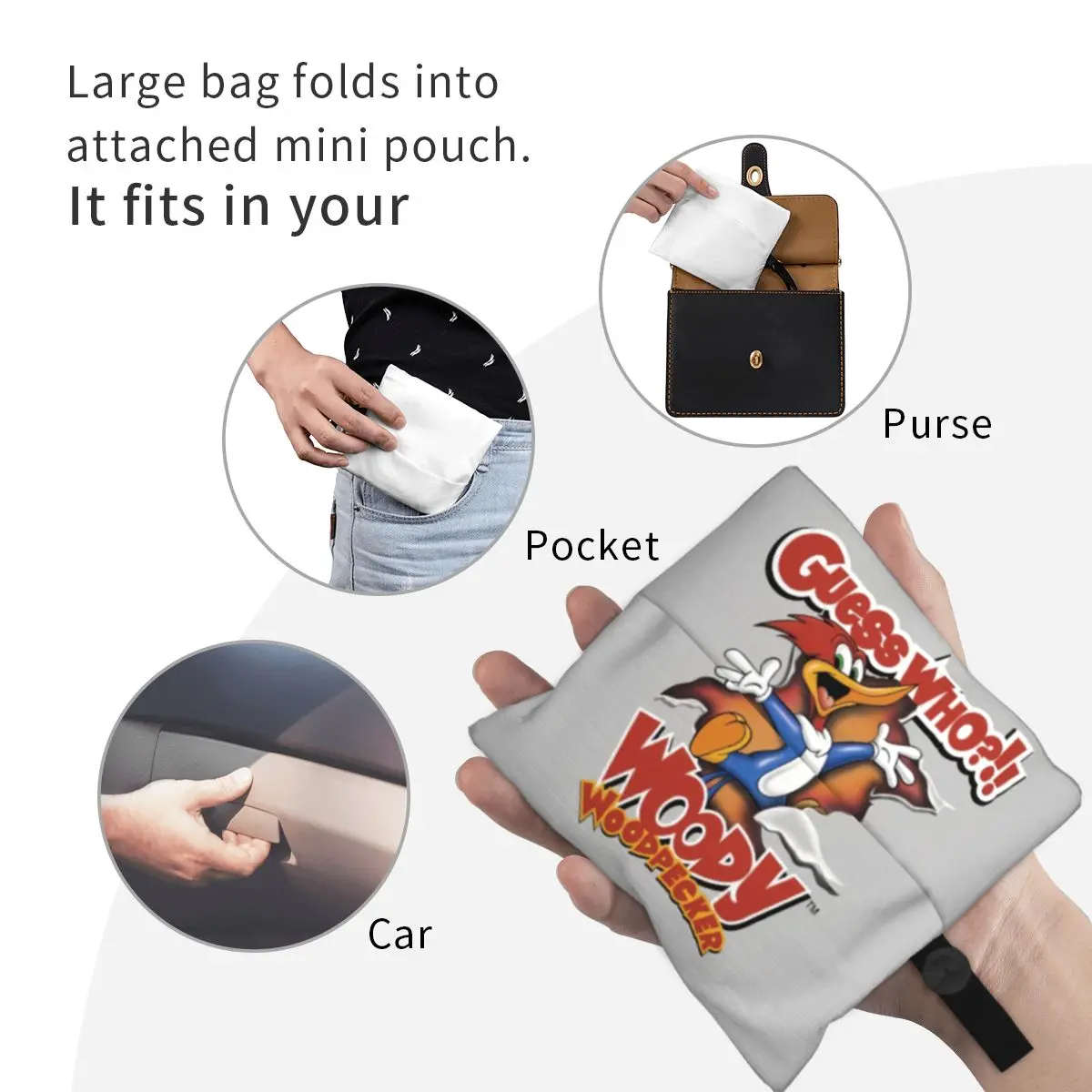 Индивидуальная многоразовая женская сумка для покупок с рисунком под дерево