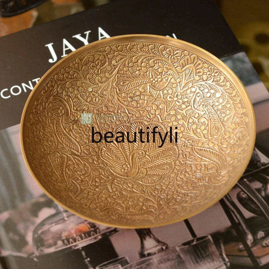 Тарелка Fotai латунная тарелка для сухофруктов ретро закусок бергамот маятник