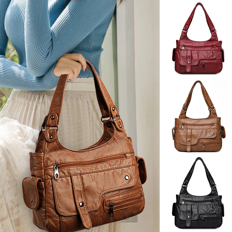 

Brand Soft Leather Handbags High Quality Women Bag 2023 Small Casual Female Messenger Shoulder Bag Ladies Crossbody Bag