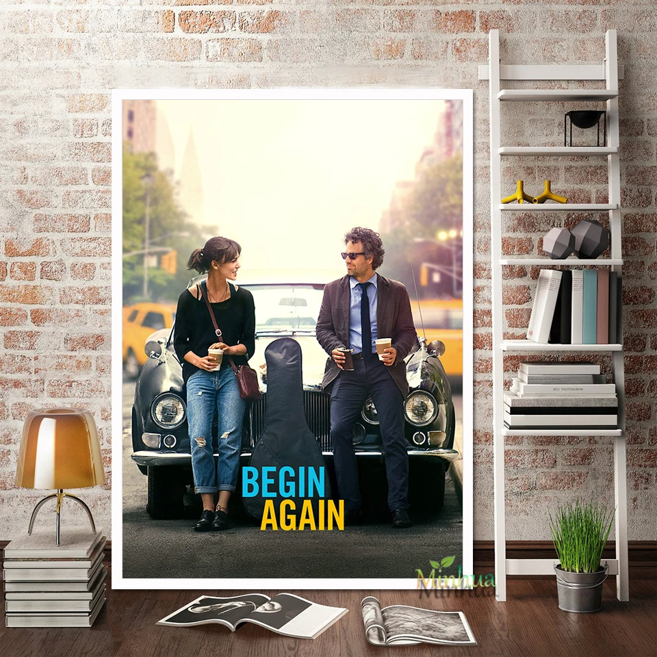 

Begin Again Movie Poster Wall Art Canvas Prints Picture For Living Bedroom Cafe Room Home Decoration Gift
