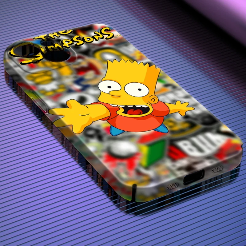 

Disney Simpsons Cartoon Cute Phone Case For iPhone 14 13 12 Mini 11 XS Pro Max X XR 8 7 Plus SE Feilin Coque Film Hard Cover