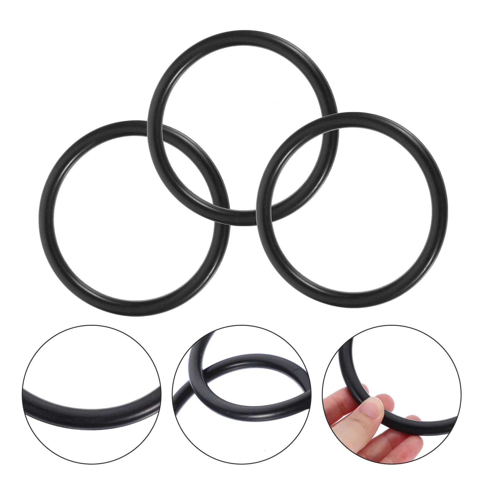 

3 Pcs O-ring Music Bowl Washer Decor Ctr Rubber Ritual Instruments Cushion