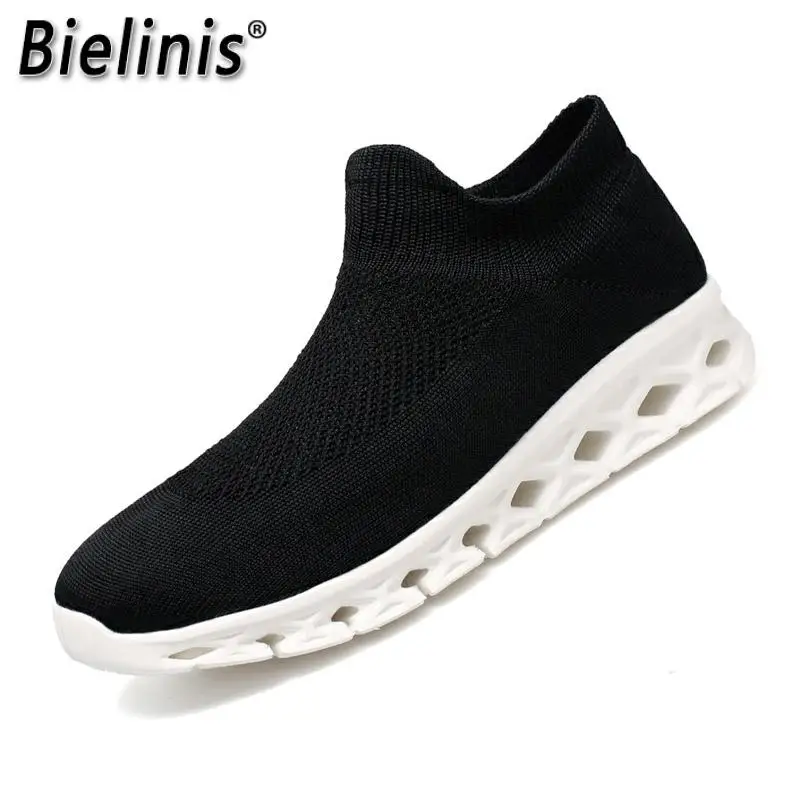 

Men Sneakers Outdoor Casual Shoes for Men Slip-On Breathable Sweat-Absorbant Fitness Training Male Sports Flying Woven