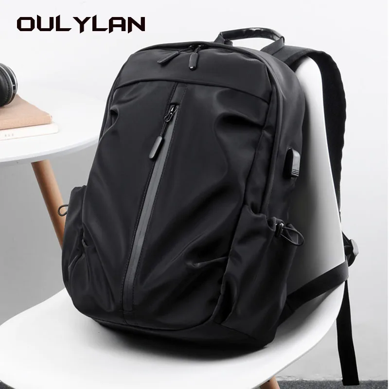 

OULYLAN Men's Backpack Waterproof Travel Top Quality Large Capacity School Bags Polyester Fashion Man Book Bags Casual Oxford Ba