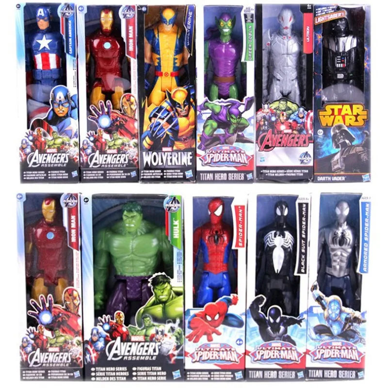 

Disney 30cm Marvel Super Heroes Avengers Endgame Thor Hulk Thanos Wolverine Spider Man Iron Man Action Figure Toys Doll for Kid