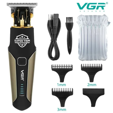 Машинка для стрижки волос VGR, профессиональная машинка для стрижки волос, электрический триммер для бороды, Беспроводная Машинка для стрижки волос T9, машинка для нулевой стрижки