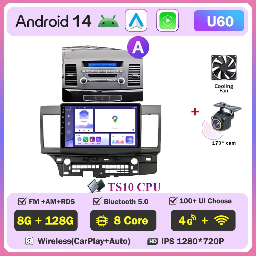 

Android 15 для MITSUBISHI LANCER 9 10 X 2008 2009 2010 2011-2016 10-дюймовый автомобильный радиоприемник Carplay Multimidia видеонавигация GPS 5G