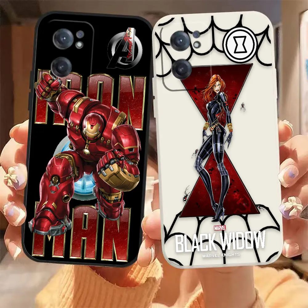 

Marvel Iron Man Black Widow Phone Case For Oneplus 11 10 9 9R 9RT 8 8T 7 7T ACE 2 2V NORD CE 2 Lite Pro Case Funda Shell Capa