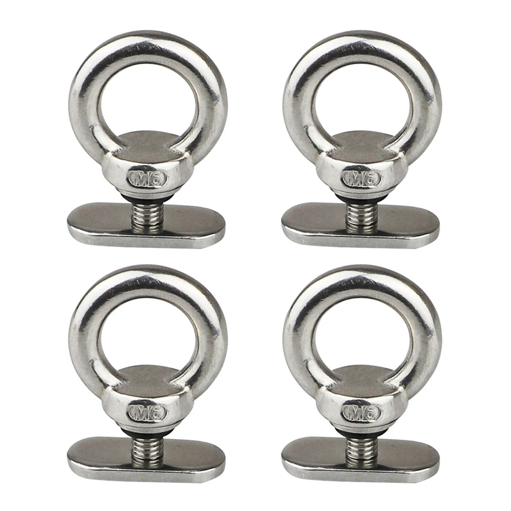 

Kayak Track Eyelet Upgrade Your Kayak or Boat with 4 Stainless Steel Tie Down Eyelets for Accessory Tracks and For Bungee Cords