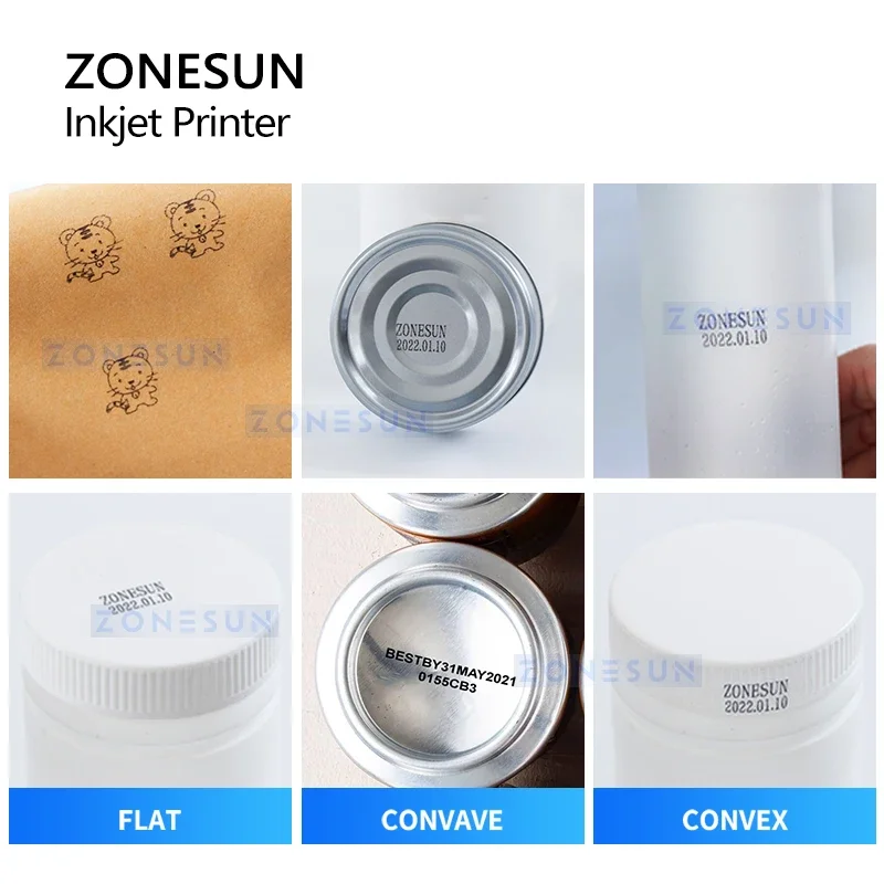 ZONESUN ZS-хип127 портативный струйный принтер QR штрих-код партии Дата номер логотип