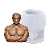 muscular male candle silicone mold 3d male body men figure casting mould for soap aroma wax candle home crafts decoration making