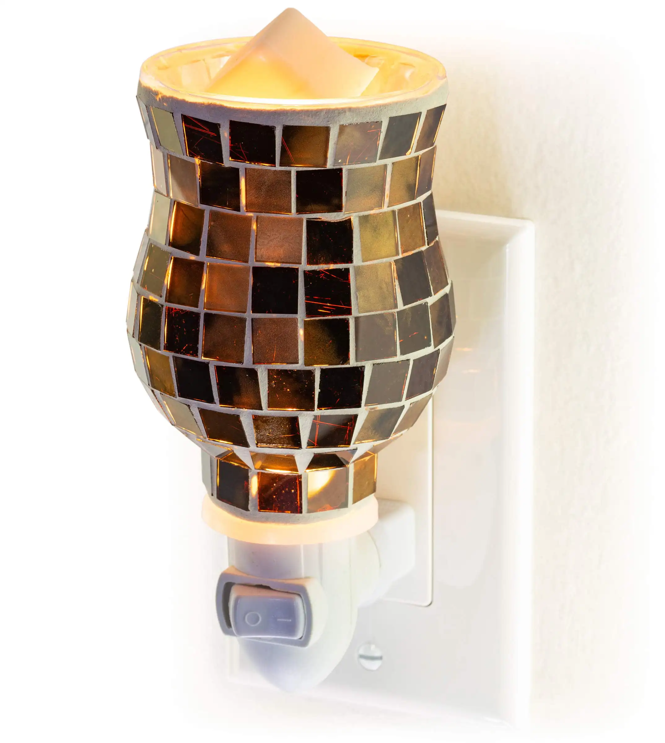 

| Mosaic Glass Plug-in Fragrance Wax Melt Warmers (Radiant Sienna)