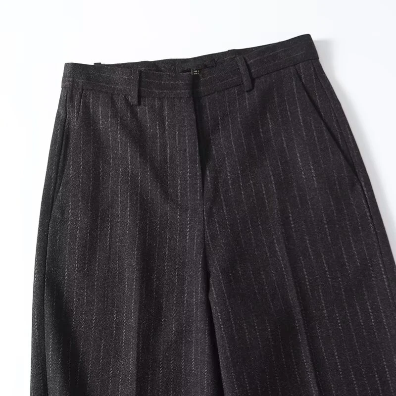 Брюки Maxdutti французские минималистичные ретро серые повседневные брюки с прямыми