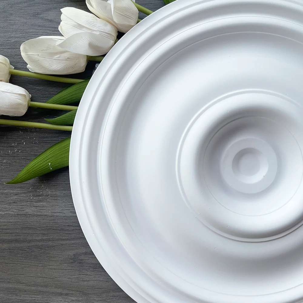 Французская панель из полиуретана Круглый держатель для лампы украшение в форме