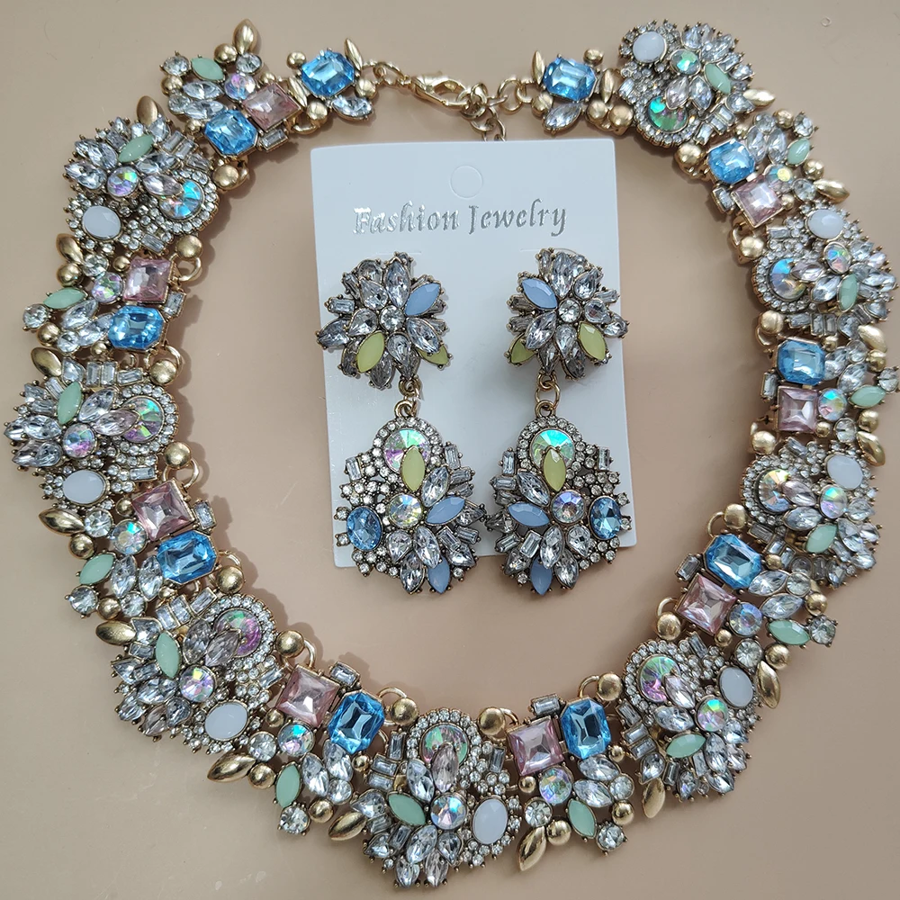 Роскошный качественный комплект ювелирных изделий из 2 предметов Свадебные