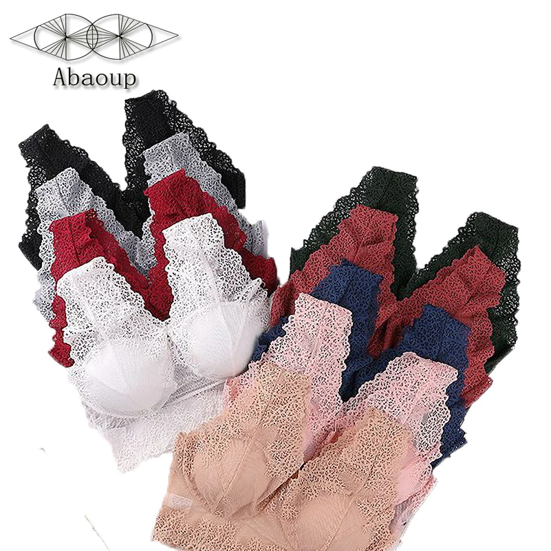 

Abaoup 9 цветов летнее прозрачное кружевное нижнее белье высокого качества жилет бюстгальтер наборы