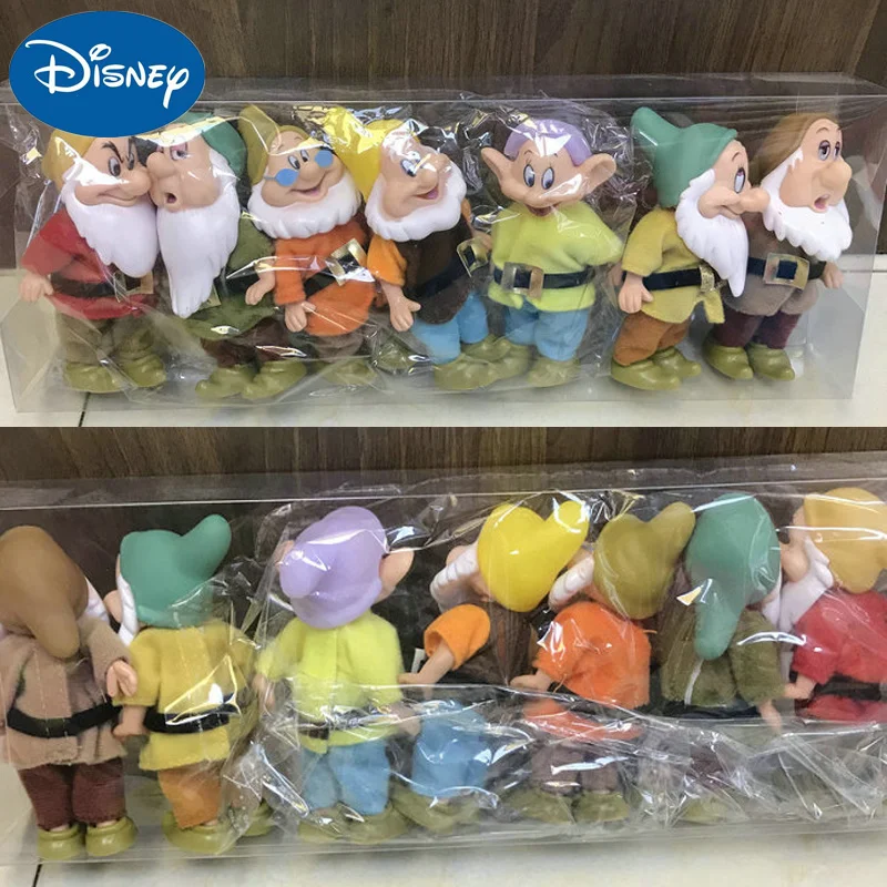 

7pcs Disney Snow White And The Seven Dwarfs Action Figure Toys 15cm Statue Pvc Dolls Cake Topper Toys For Kids Birthday Gift