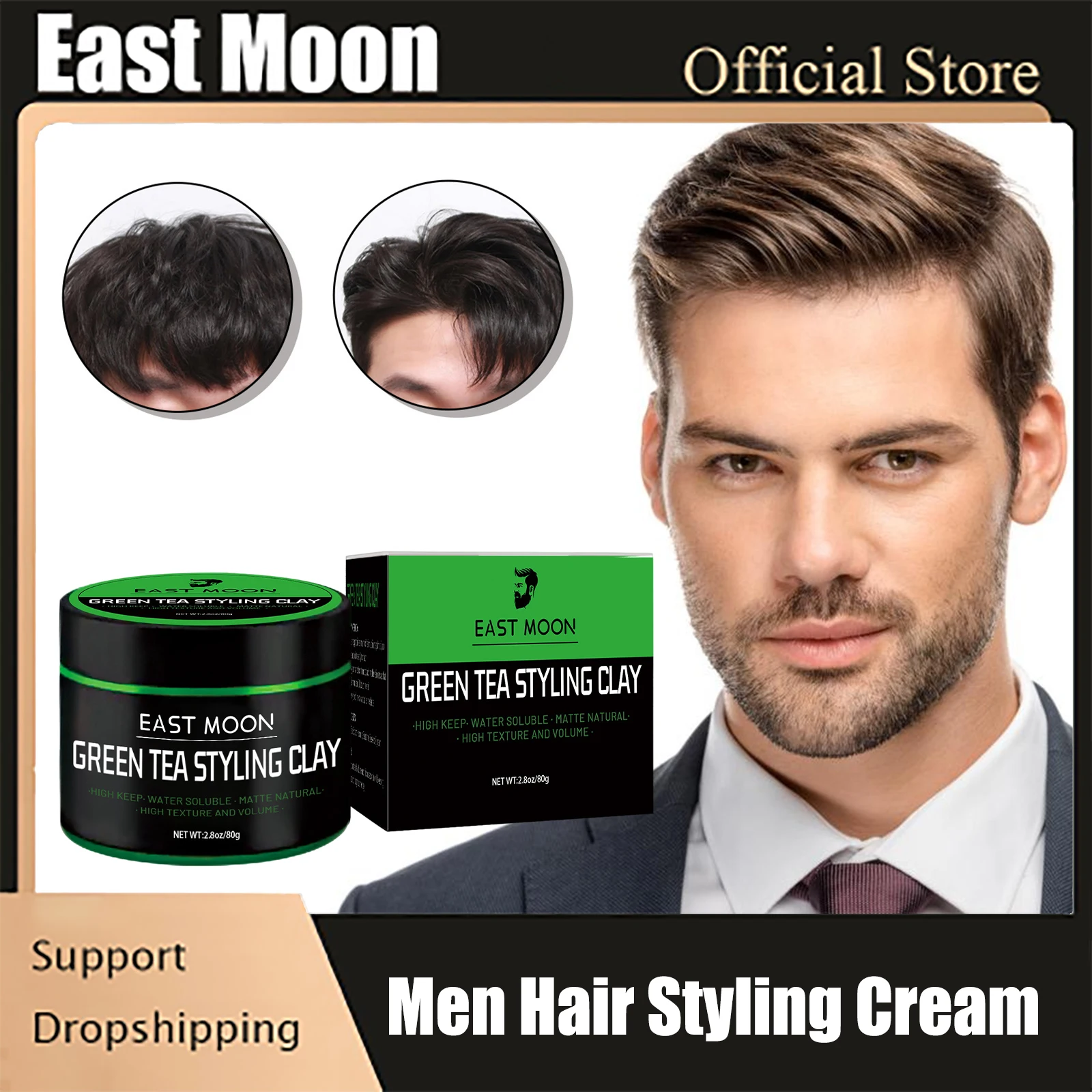 

Hair Wax for Men Mattifying Artifact Hair Cream Non Greasy Strong Hold Long Lasting Fluffy Hair Frizz Fixed Men Hair Styling Mud