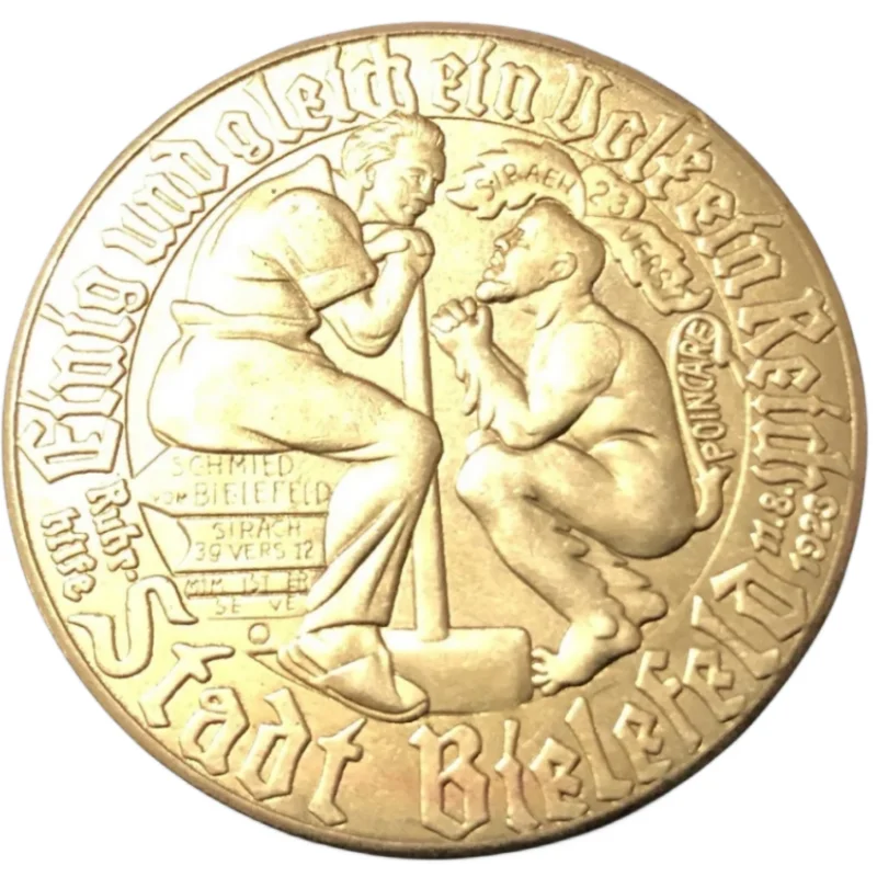 

Копия золотой монеты Notgeld 1923 года