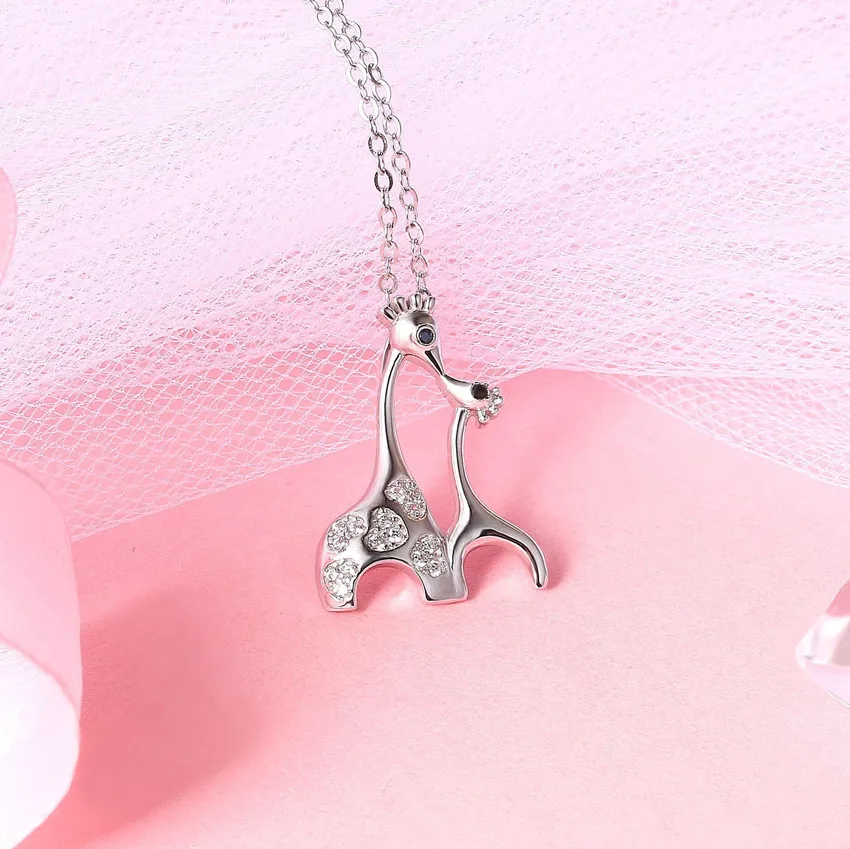 

925 Sterling Silver Ladies One Deer Have You Heart Necklace Animal Cute and Elegant Holiday Gift