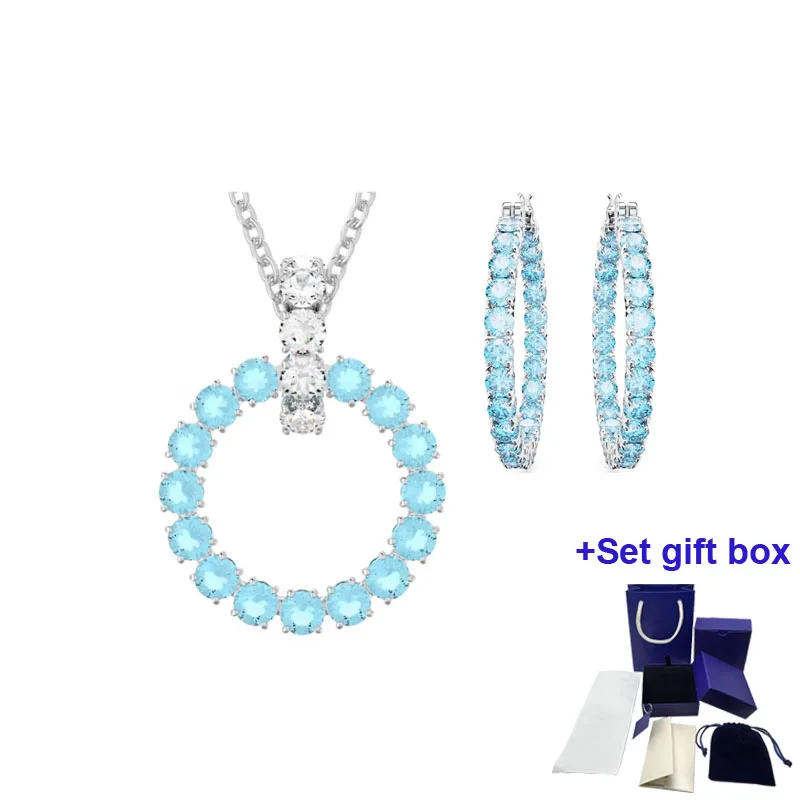 

Комплект из колье и серёг, с кристаллами