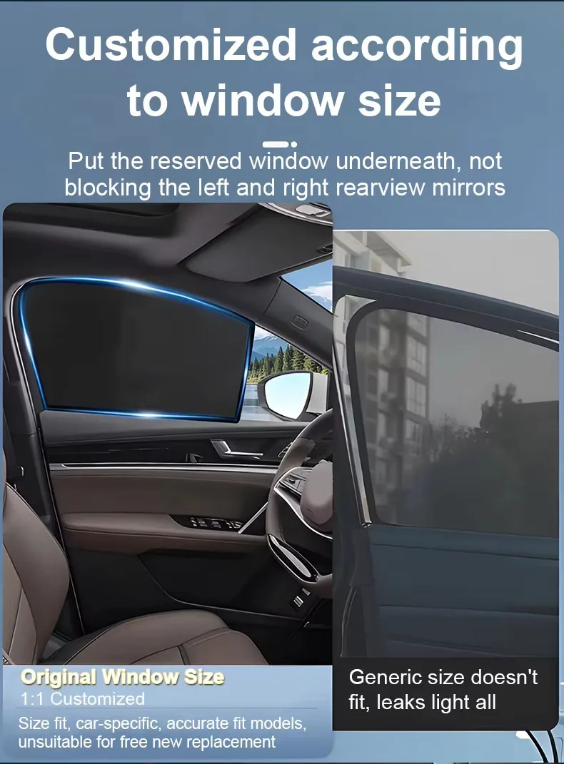 Магнитные солнцезащитные шторки для BYD Sealion 6 2025 и Seal U 2023-2024: сетчатые накладки на окна, аксессуары для автомобиля (art.: 3920d8bbcbbf8) - 3920d8bbcbbf8