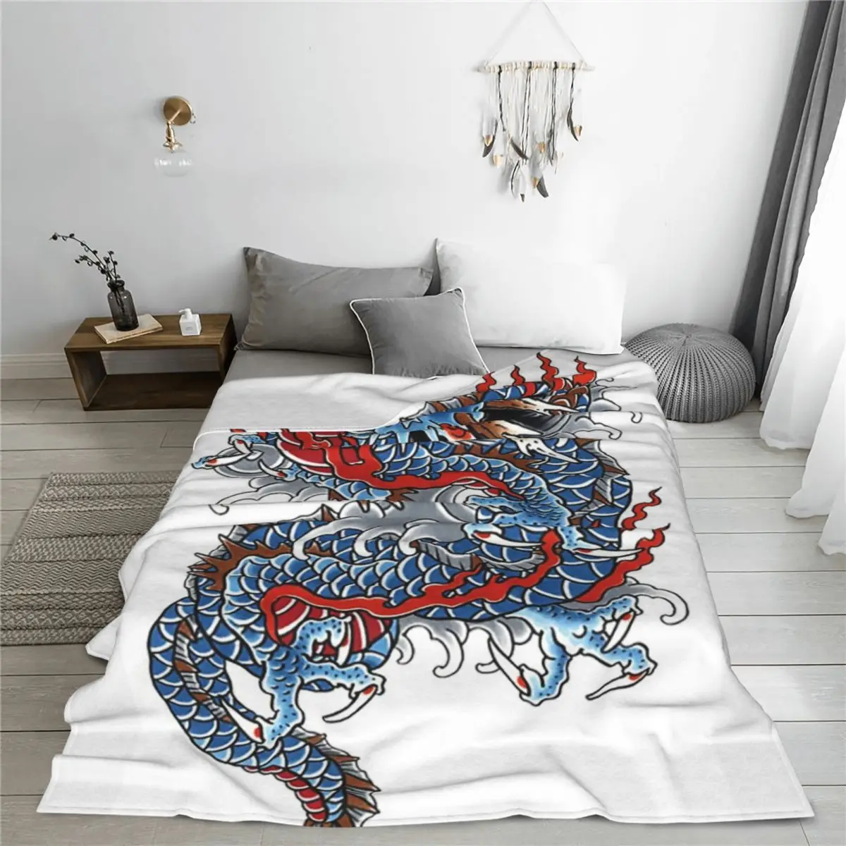 Одеяло с татуировкой yakхиты Tendo покрывало на кровать мягкое диван-кровать