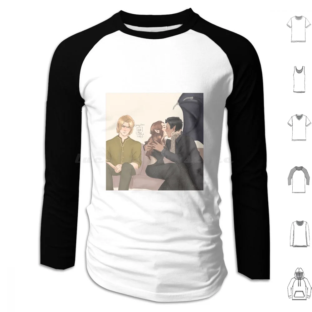 Толстовка бедного тамлина из хлопка с длинным рукавом Feysand Tamlin Rhysand Rhys Feyre узкий