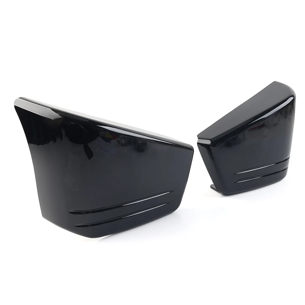 Глянцевый черный мотоциклетный обтекатель боковая крышка аккумулятора защита