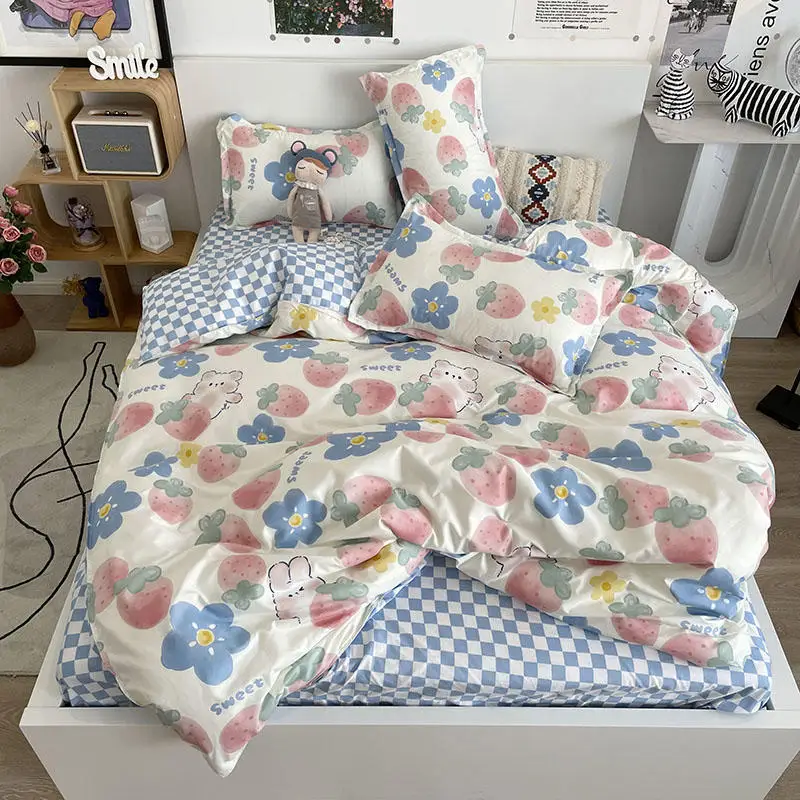 Stitch bedding set cube camas king  fitted bed sheet set  juegos de sabanas de cama completo