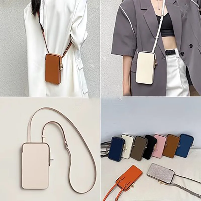 

2023 New Phone Clutch Bag Women Luxury First Layer Cowhide Golden or Silver Lock Box Wallet Cards Insert
