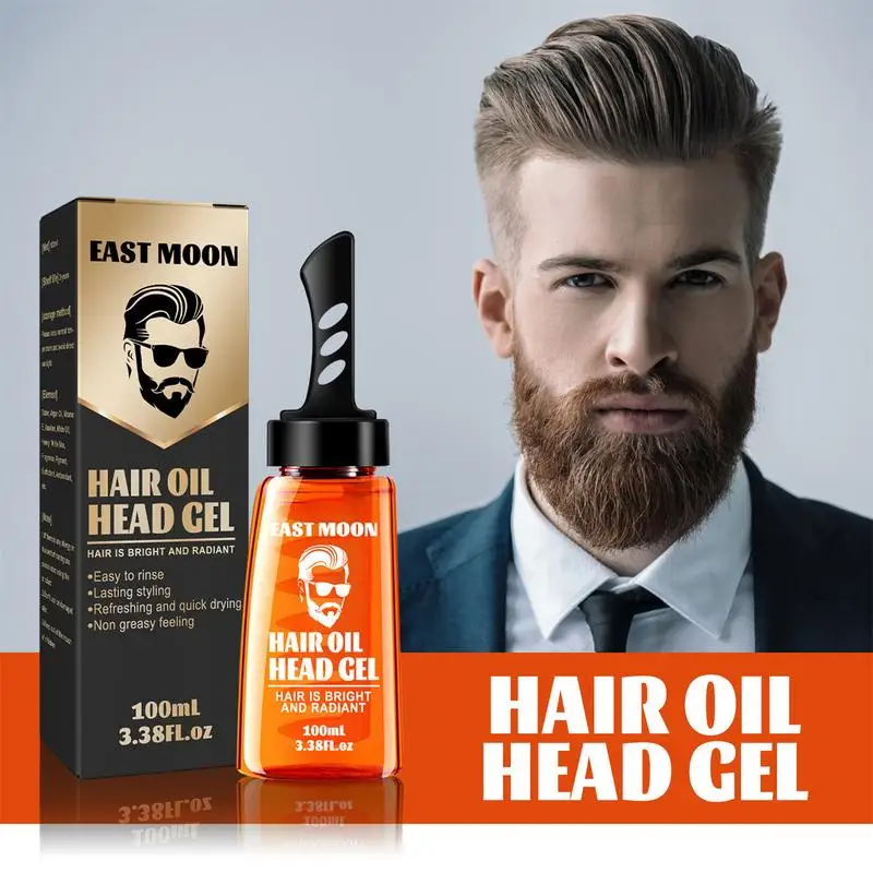 

100ml Hair Wax Gel With Comb Long Lasting Hold Hair Gel 2 In 1 Quick Drying Fluffy Hair Pomade Oil Wax Hair Styling Gel