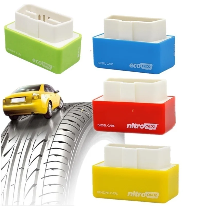 

4 Colors Nitro OBD2 EcoOBD2 15% Fuel Save More Power ECU Chip Tuning Box Plug Car Fuel Saver Eco OBD2 Power upgrade fuel saver