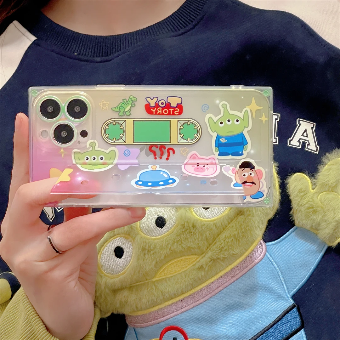 

Luxury Fuuy tape Toy Story Alien Mr.Potato Head Phone Cases For iPhone 14 13 12 11 Pro Max XR XS Plus Shockproof Cover