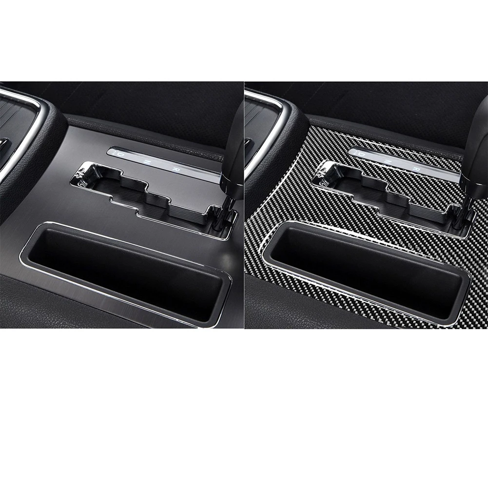

1pc Carbon Fiber Gear Shift Pannel Cover Trim Sticker For Dodge Charger 2011-2014 Car Interior Mouldings Accessories