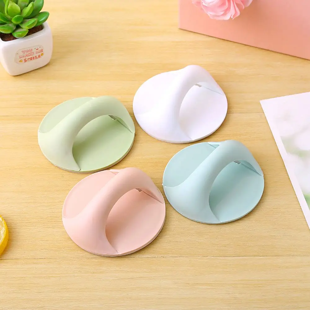 

Self-adhesive Plastic Round Multi-purpose Multicolor Wardrobe Pulls Auxiliary Furniture Knobs Door Handles