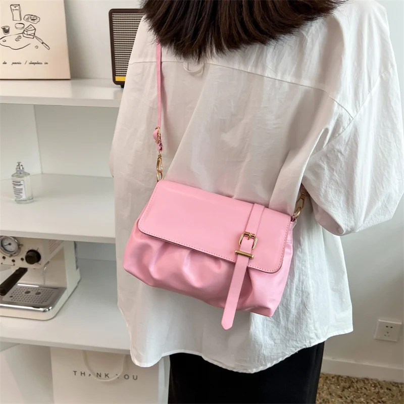 2022 Spring New Bags for Women Shoulder Bag Knited Strap Fold Luxury Designer Handbag Solid Color Casual Messenger Female Bag