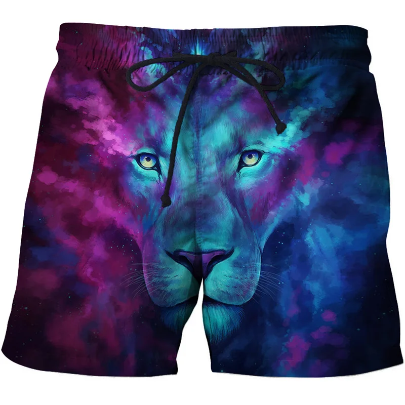

New Lion Graphic Shorts Pants Men 3D Printed Beach Shorts Bermuda Surf Swimsuit homme 2023 Summer Swim Trunks ropa hombre Shorts