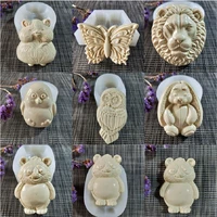 animal fondant cake silicone mold soap candle mini cookies chocolate baking tools for resin plaster craft mould